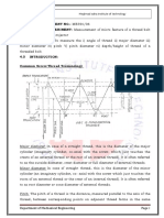 Measuring Micro Features of a Thread Bolt