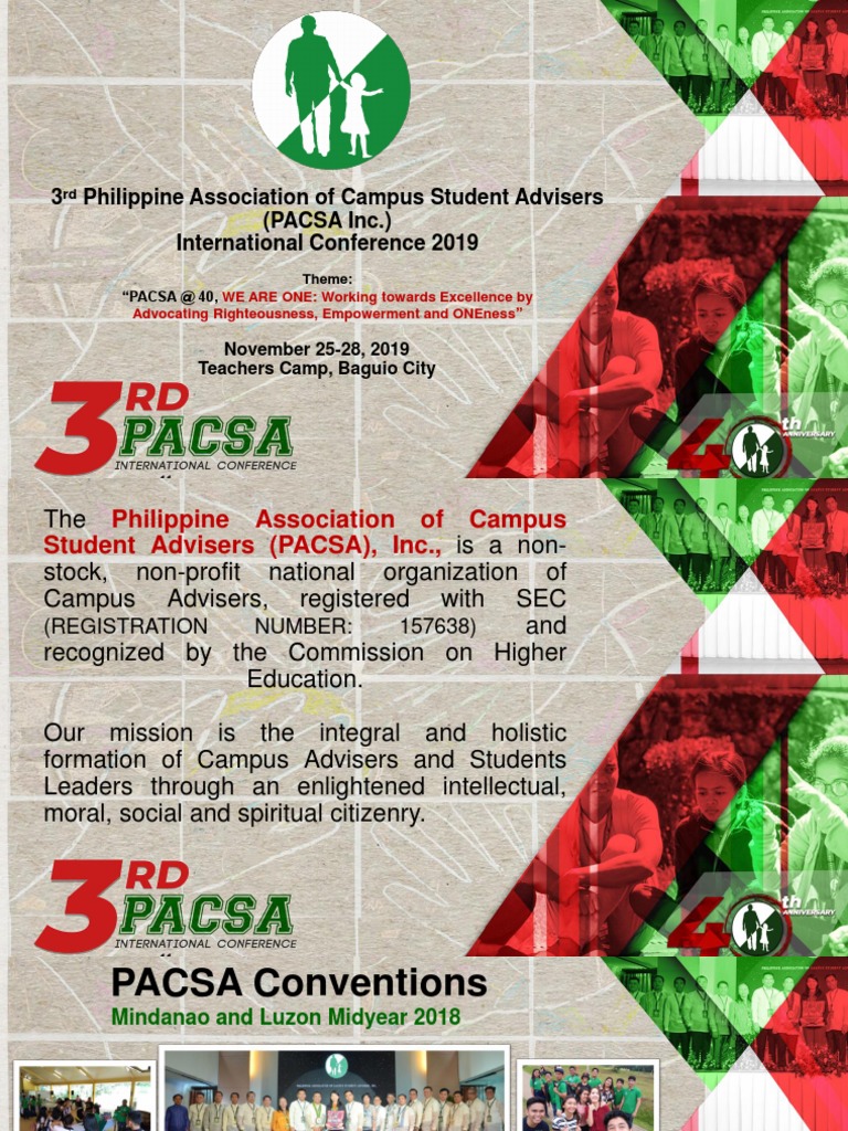 3 Philippine Association of Campus Student Advisers (PACSA Inc ...