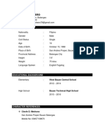 Godfry D. Medrano: Personal Data