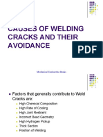 Causes of Welding Cracks and Their Avoidance