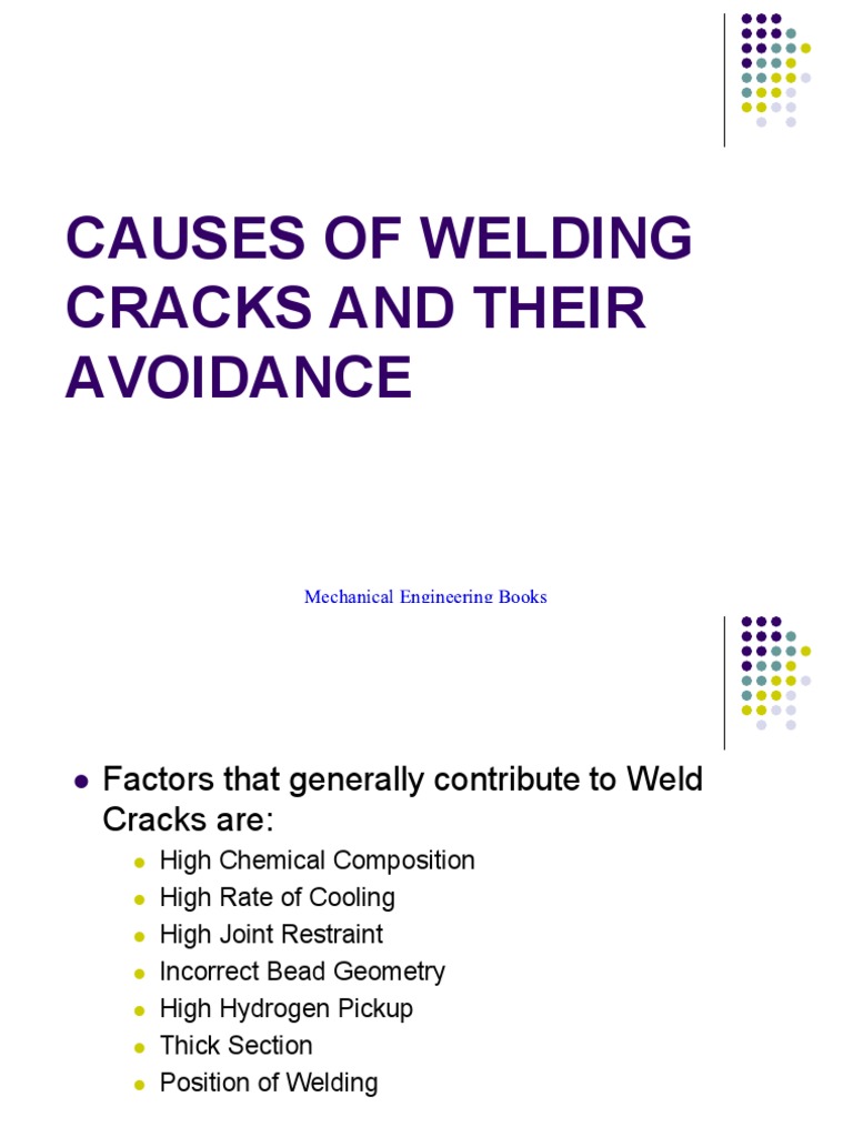 Causes and Avoidance of Welding Cracks | PDF | Welding | Construction