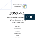 Journal:: Mental Health and Emotional Sphere of Women in The Postnatal Period