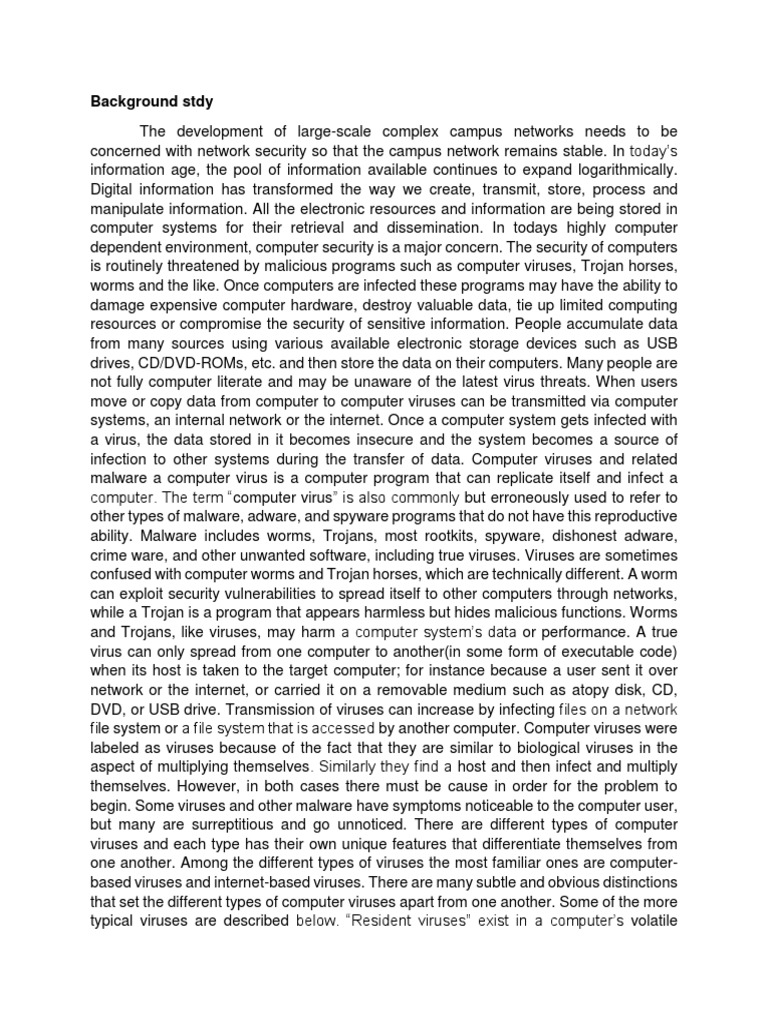 A Computer Virus Is A Computer Program That Can Copy Itself and Infect ...