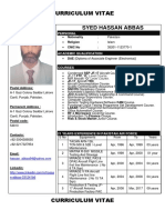 Curriculum Vitae Syed Hassan Abbas: Personal
