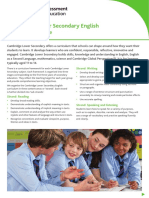 Curriculum Outline: Cambridge Lower Secondary English