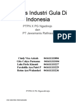 Analisis Industri Gula, PTPN X Ngadirejo Dan Jawamanis Rafinasi