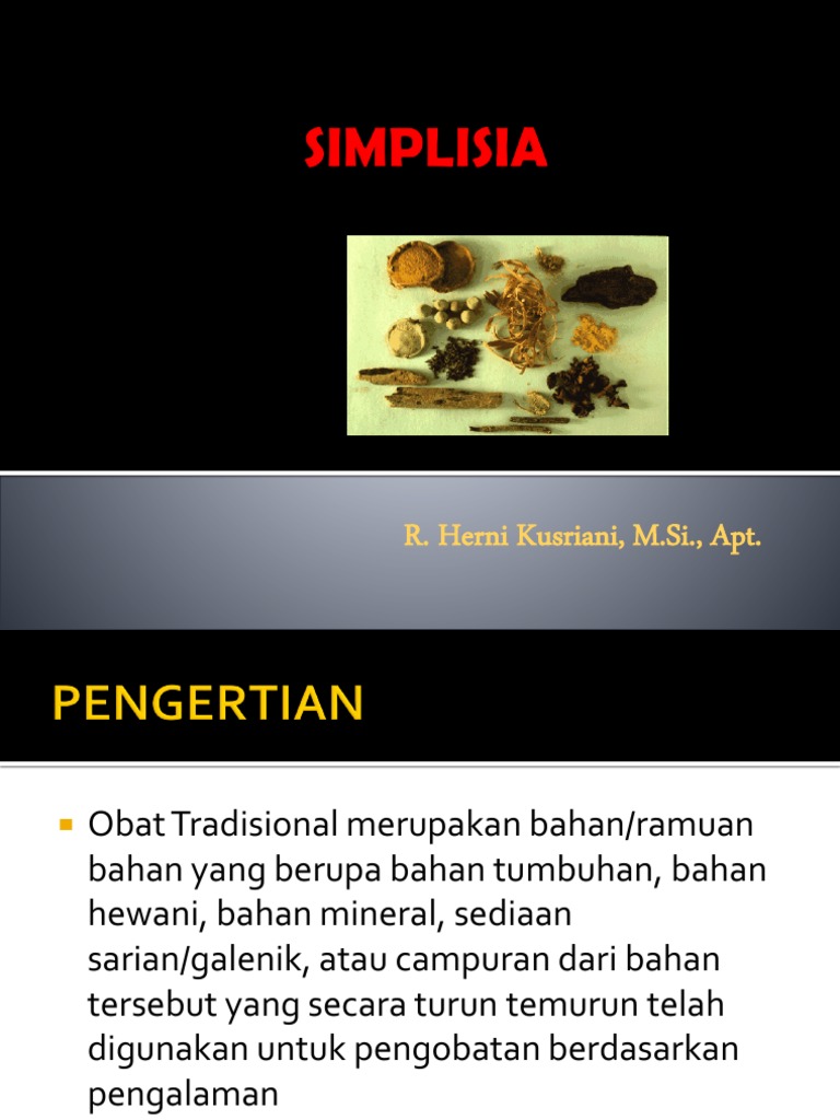 Simplisia PDF | PDF