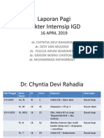 Laporan Pagi IGD 16 April 2019