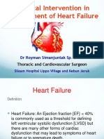 Surgical Intervention in Management of Heart Failure: DR Royman Simanjuntak Sp. BTKV