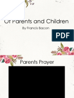 Of Parents and Children: by Francis Bacon