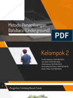 Kelompok 2 Metode Penambangan Batubara Underground