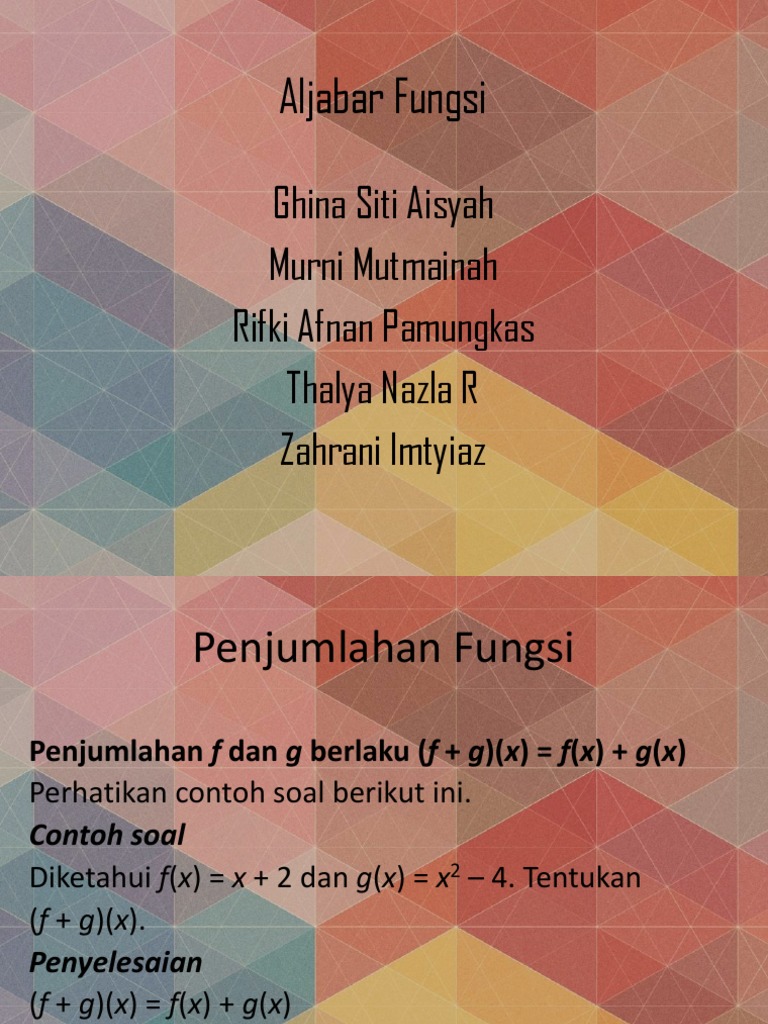 31+ Contoh Soal Aljabar Fungsi - Kumpulan Contoh Soal