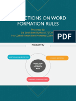 Restrictions On Word Formation Rule