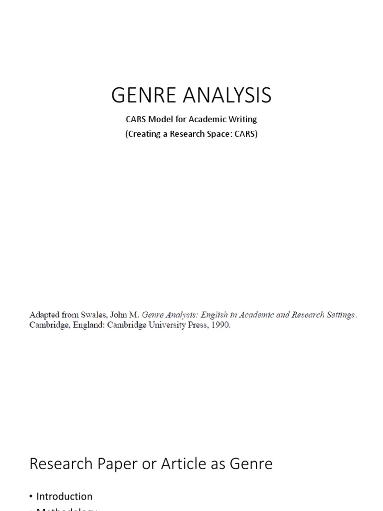 CARS Model for Research Introductions | PDF
