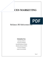 Services Marketing: Reliance JIO Infocomm LTD
