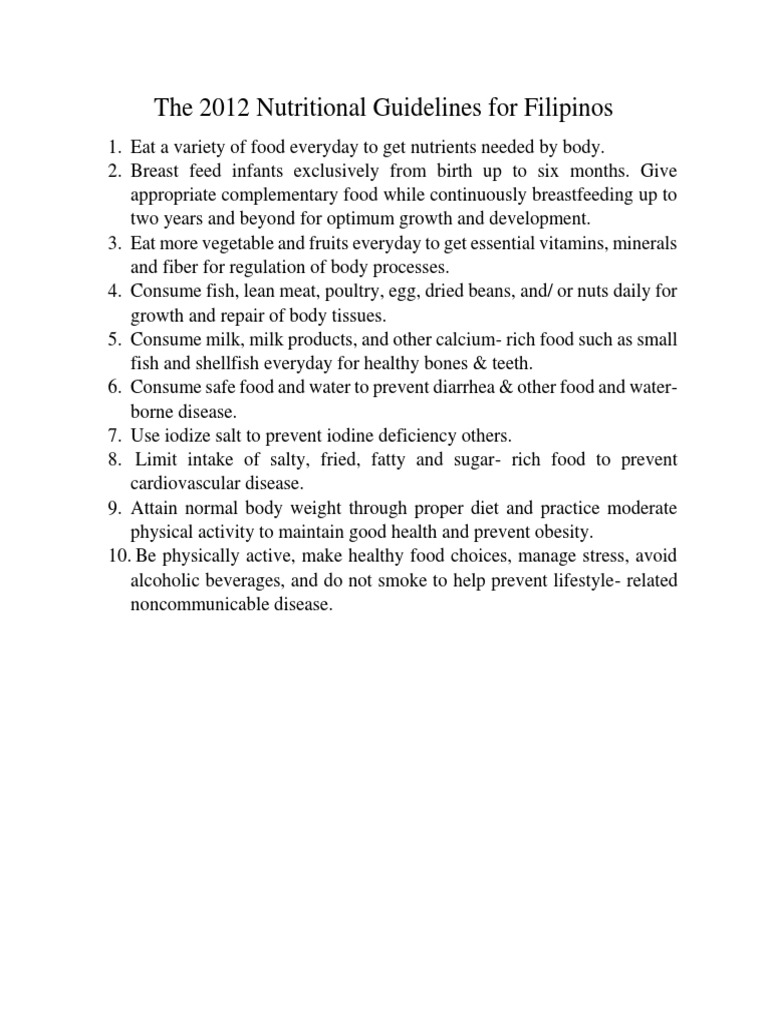 NUTRITION TOOLS STANDARDS AND GUIDELINES NUTRIENT RECOMMENDATIONS IN THE PHILIPPINES visual data 4