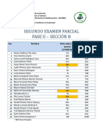 Notas Segundo Examen Parcial Fase 2 Sección B