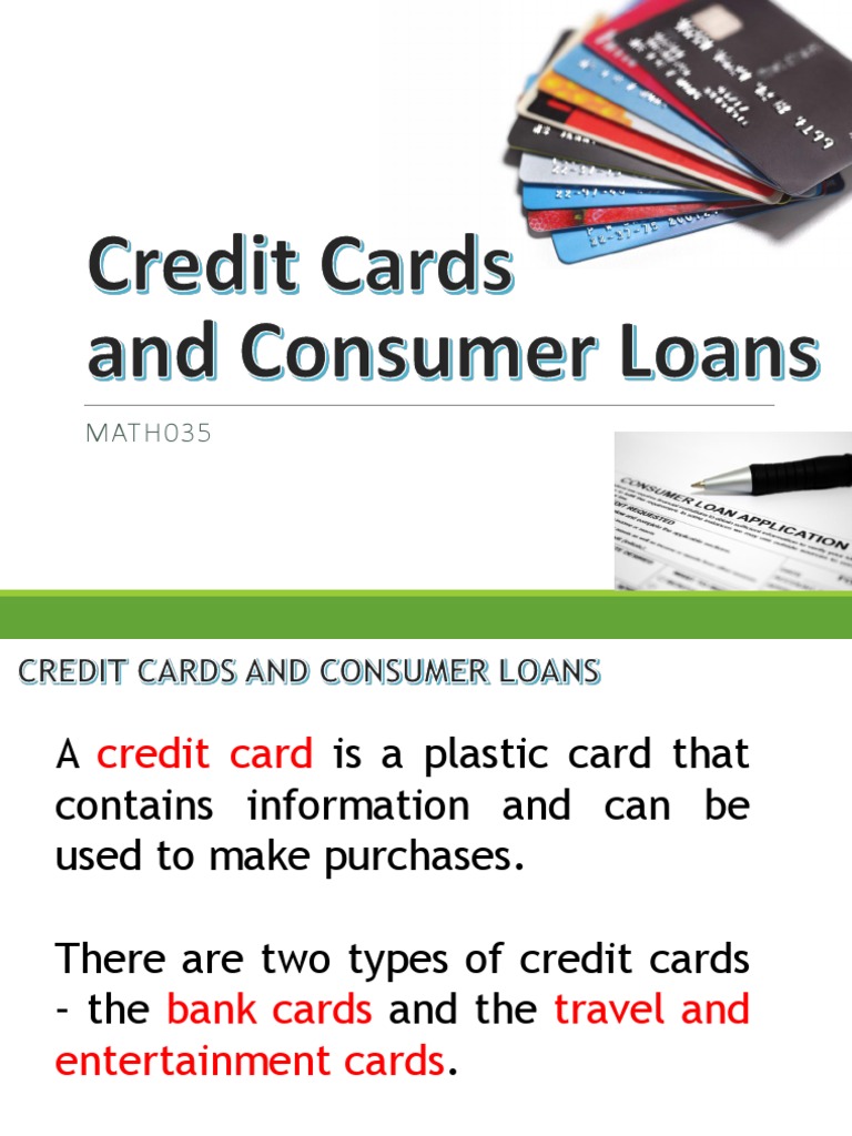 Understanding Credit Cards & Loans | PDF | Annual Percentage Rate ...