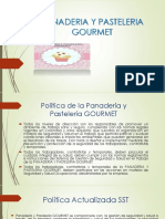Politica de SST Previa y Posterior de La Panaderia y Pasteleria Gourmet