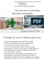 Propuneri de Inovatie in Activitatea Farmaciei Comunitare