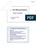 SS 132: Microeconomics SS 132: Microeconomics: Basic Concepts Basic Concepts