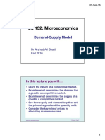 SS 132: Microeconomics SS 132: Microeconomics: Demand-Supply Model Demand-Supply Model