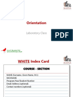 Orientation - Laboratory PDF