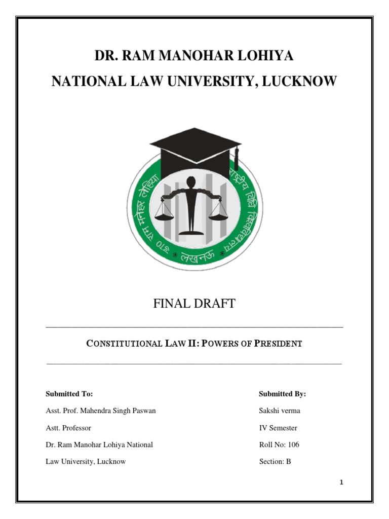 Powers and Functions of the President of India An Analysis of the