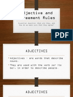 Adjectives Agreement