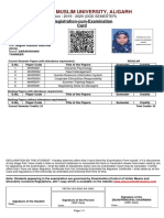 Registration Cum Examination Form