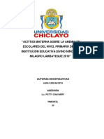 Actitud Materna Sobre La Anemia en Escolares Del Nivel Primario de La Institución Educativa Divino Niño Del Milagro Lambayeque 2019