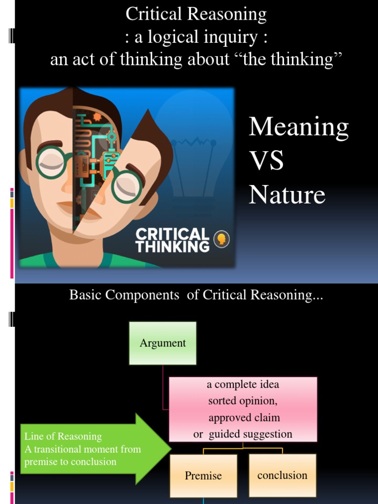 Understanding Critical Reasoning Components | PDF | Argument | Inference