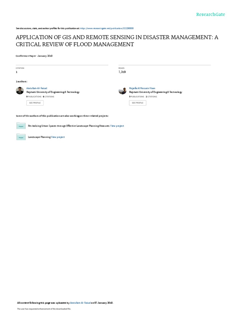 GIS and Remote Sensing in Flood Management | PDF | Flood | Geographic ...