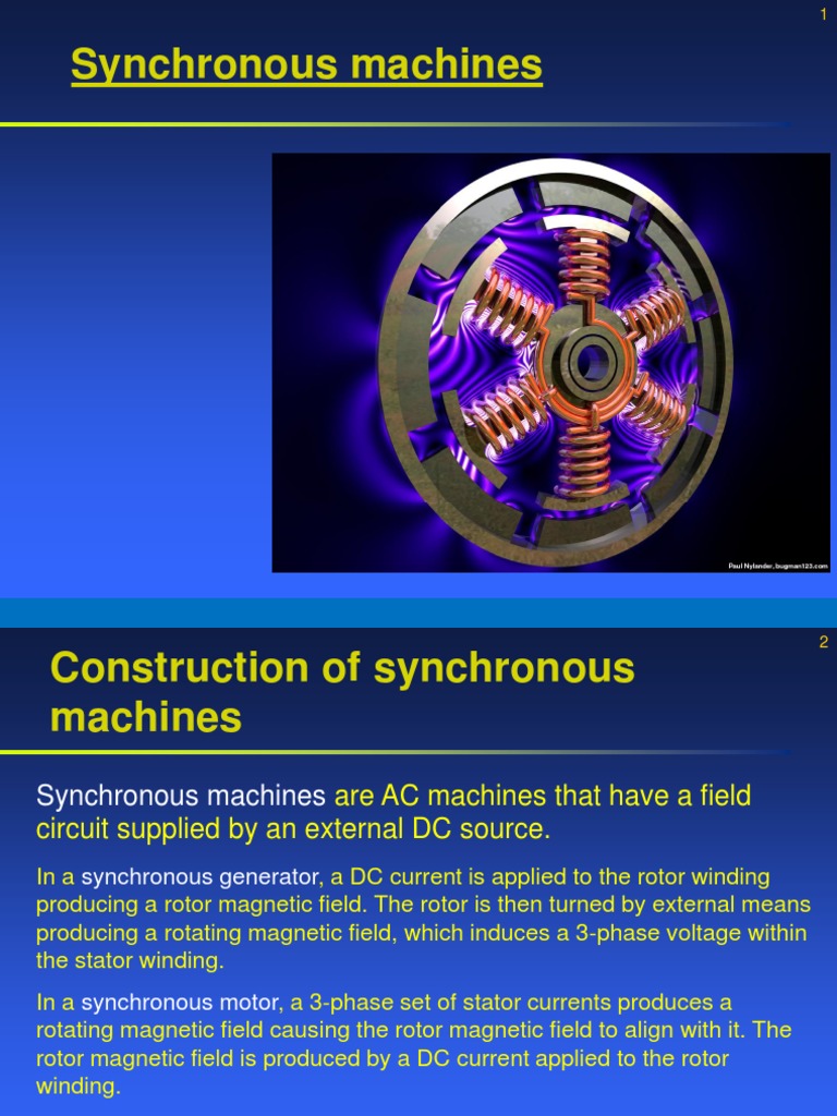 Synchronous Generator Fundamentals | PDF | Electric Motor | Electric ...