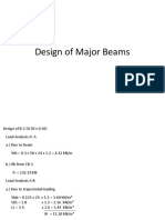 Design of Major Beams