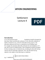 Foundation Engineering: Settlement