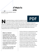 Problems of Matrix Organizations