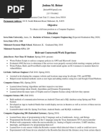 josh heiser resume jheiser60