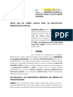 Apelacion de Prision Preventiva Por Tenencia Ilegal de Armas