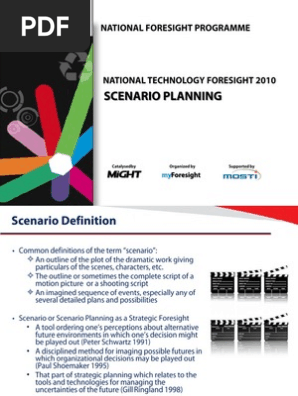 Scenario Planning Scenario Planning Forecasting