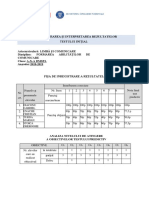 Fisa Progres Scolar