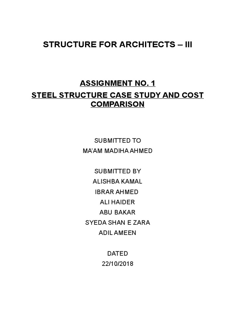 Steel Structure Case Study & Cost Analysis | PDF | Beam (Structure ...