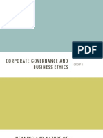 Business Ethics and Corporate Governance