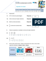 Matemática 5o Ano Teste Avaliação Resolução