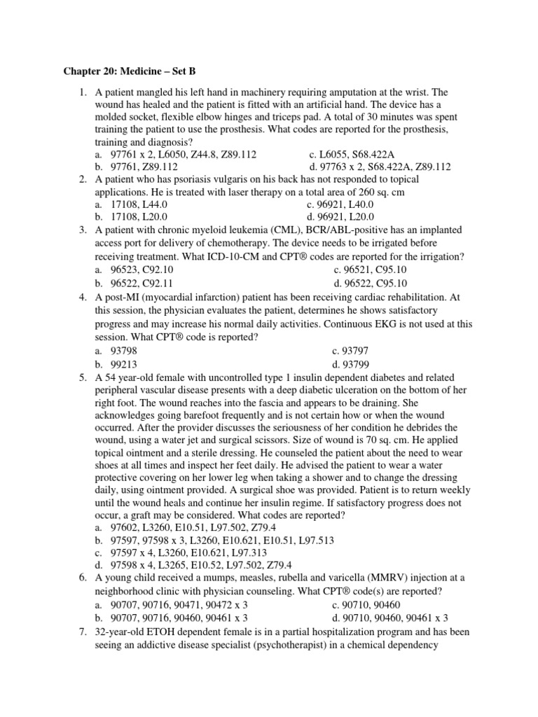 Chapter 20 Medicine Set B | PDF | Percutaneous Coronary Intervention ...