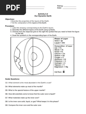 Activity 2.2 Our Dynamic Earth | PDF