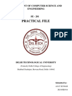 Practical File: Department of Computer Science and Engineering