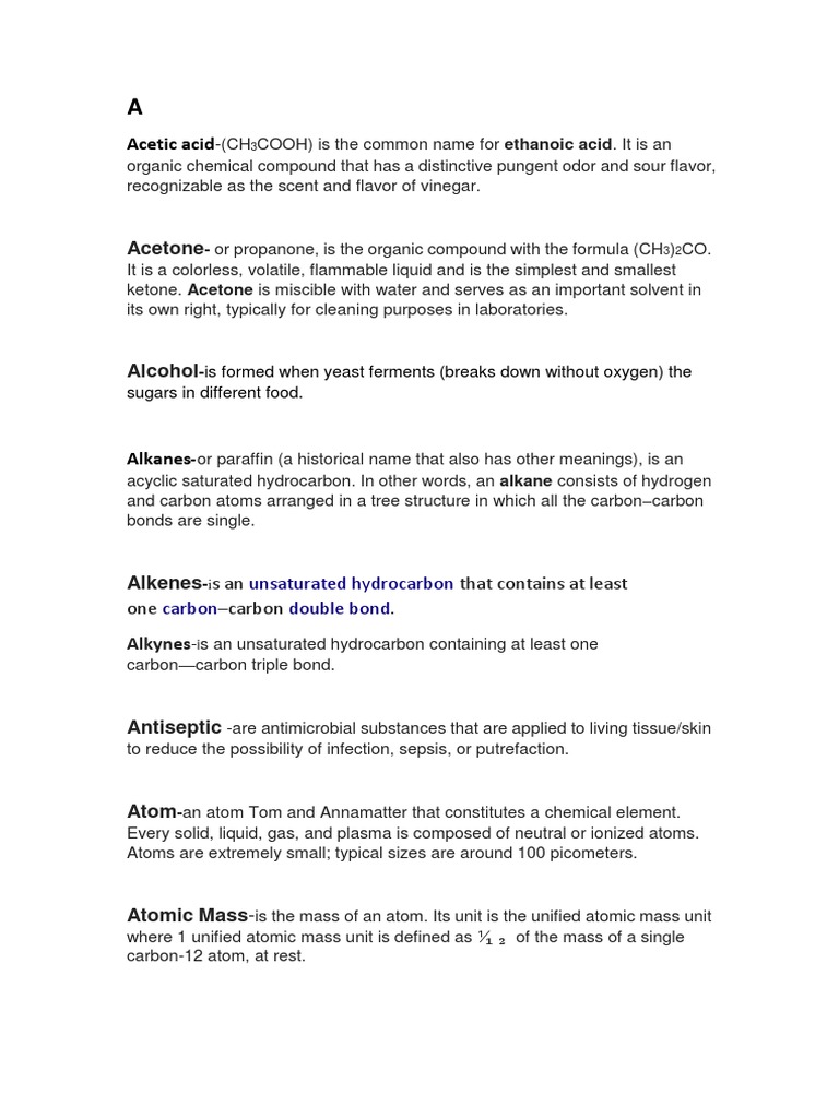 Science Dictionary PDF Chemical Compounds Covalent Bond