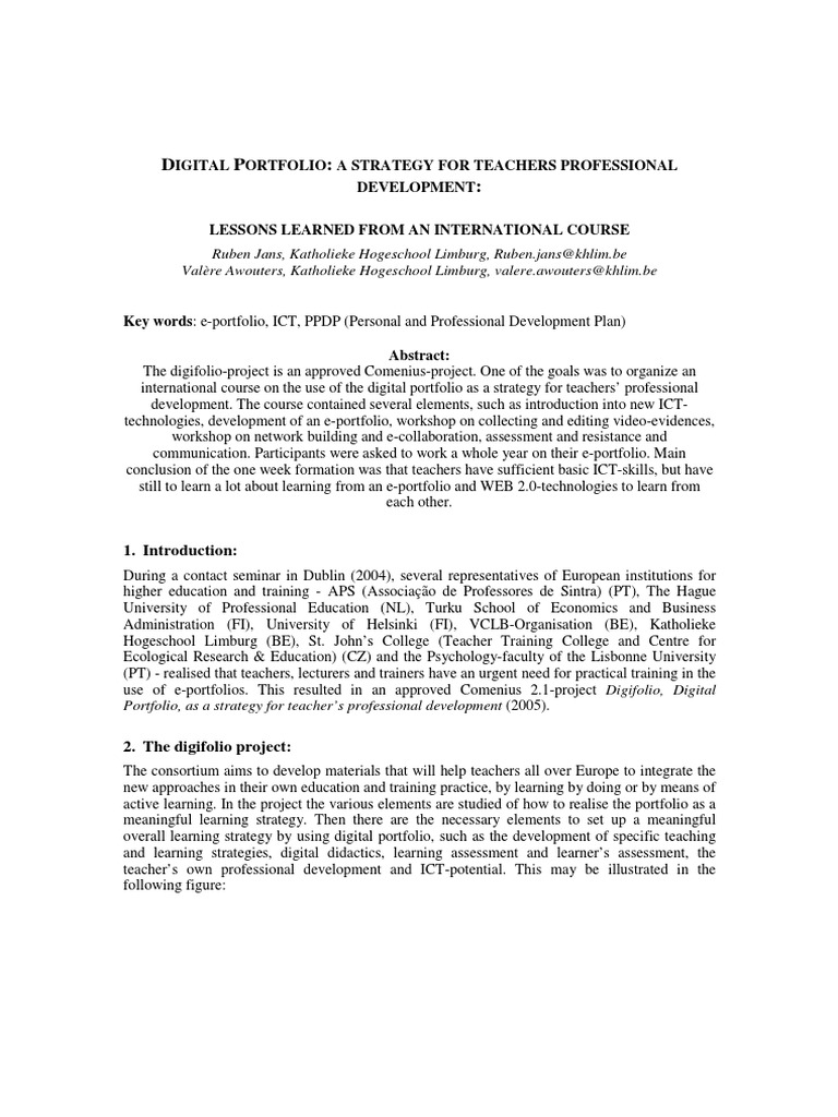 Digital Portfolio A Strategy For Teacher PDF | PDF | World Wide Web ...