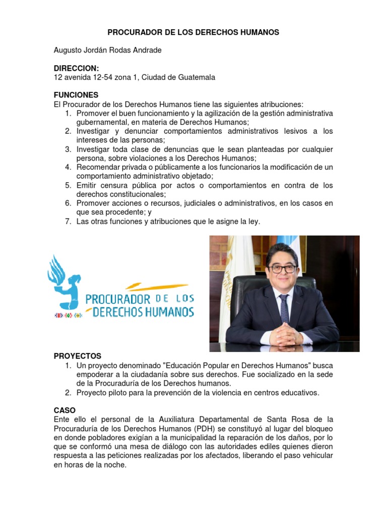 Procurador De Los Derechos Humanos